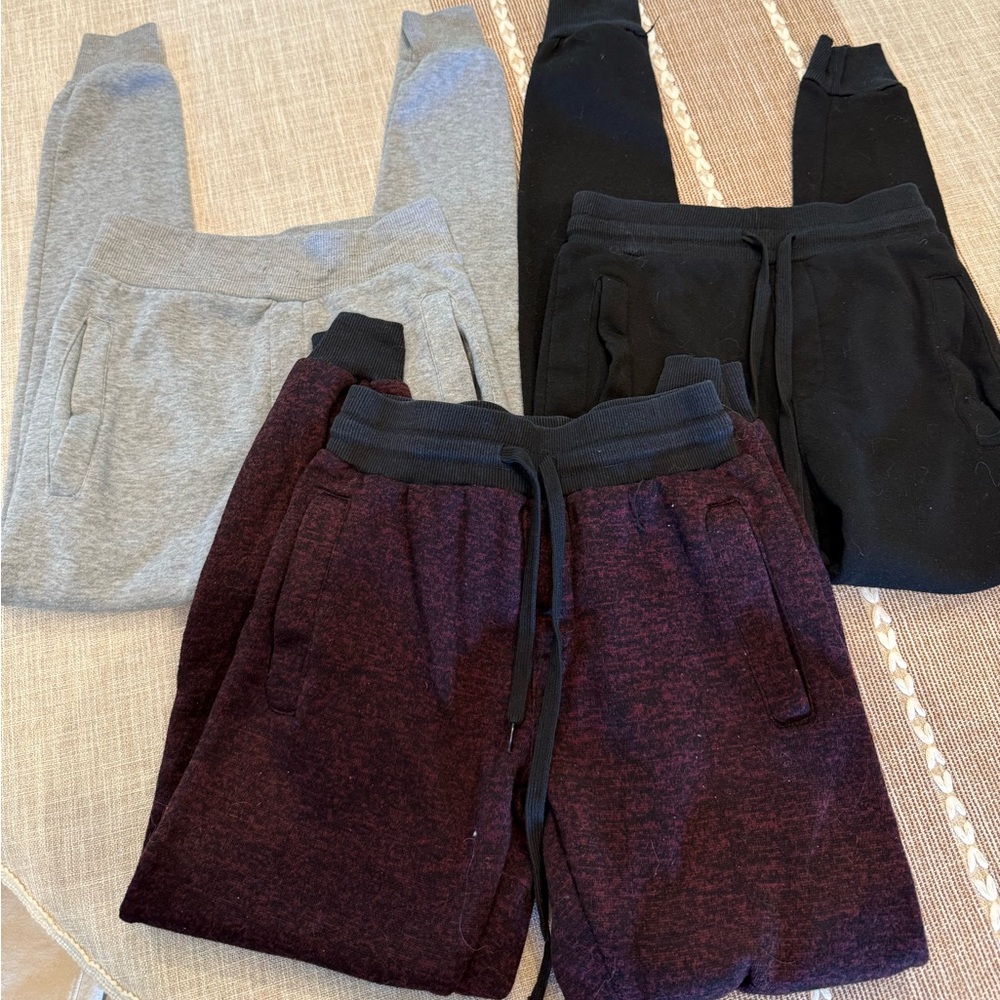 Real Essentials Black, Gray and Burgundy Sweatpants